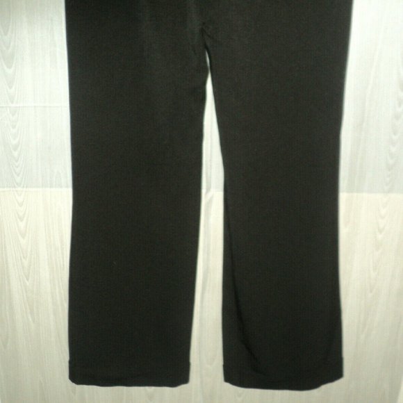 New Vintage Adolfo Dress Pants Size 14 Black Cuffed Flat Front Style #7313 - Picture 6 of 8